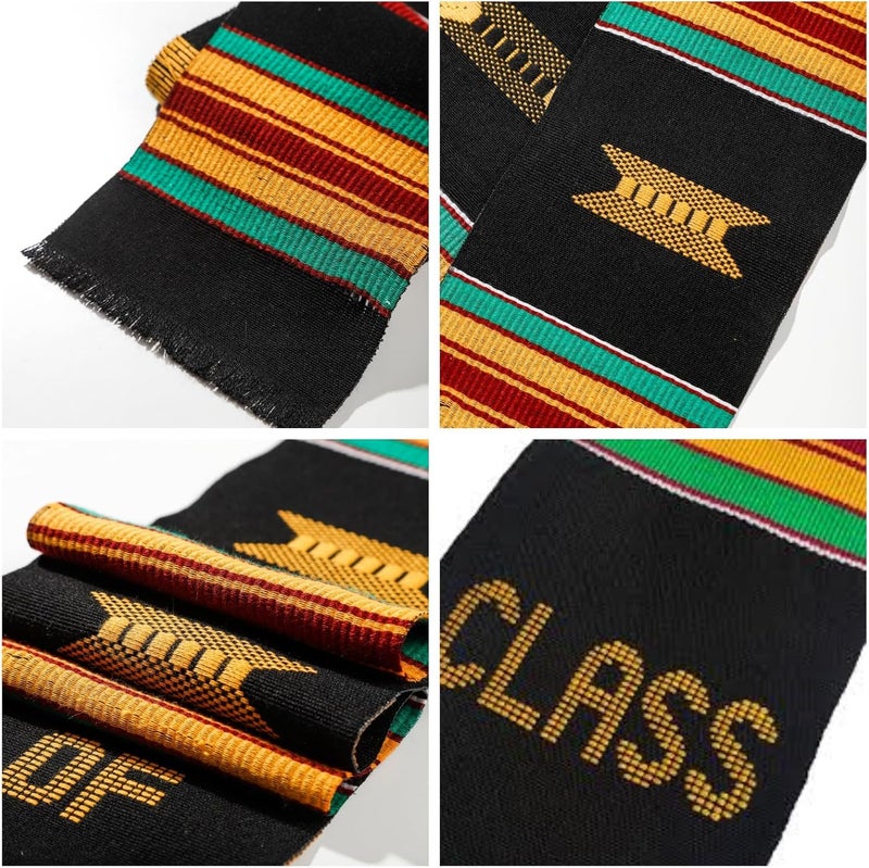ORNING Store Kente Graduation Stole 2025 Black Girl Magic Graduation Sash 2025 Black Grads Matter Stole for All Graduation Events - Image 2